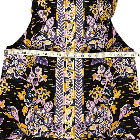 Free People NWT Women's Summer in Tulum Tunic Shirt Top Purple Floral Size Small - Picture 14 of 15